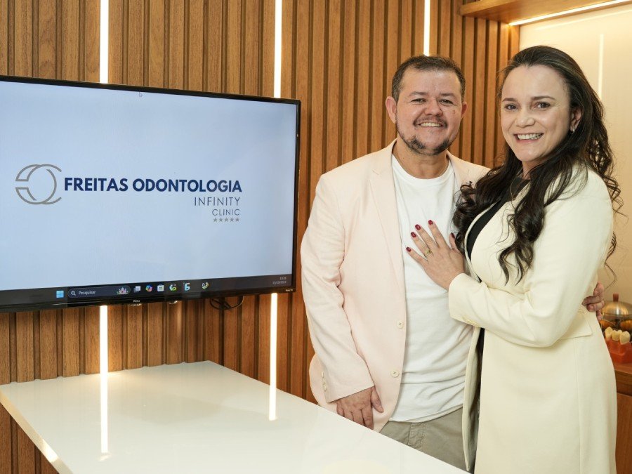 Dr. Caio Peixoto e a Dra. Clarissa Freitas, Fundadores da Clínica Odontológica em Campinas CC Freitas Odontologia